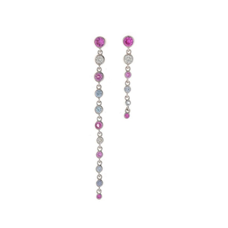 PENDIENTES PLATA RODIADA CON CIRCONITAS