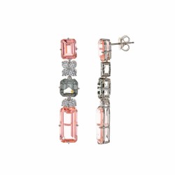PENDIENTES PLATA RODIO CON CIRCONITAS
