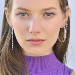 PENDIENTES PLATA RODIADA CON CIRCONITAS