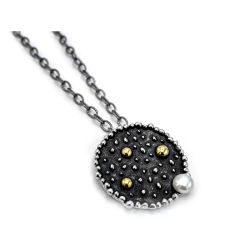 COLGANTE PLATA 925 CON DETALLES EN ORO
