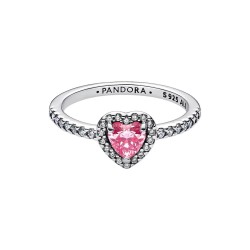 ANILLO CORAZÓN ROSA ELEVADO