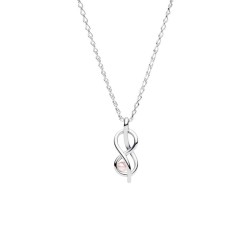 COLLAR NUDO INFINITO PERLA Y CIRCONITA