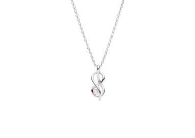 COLLAR NUDO INFINITO PERLA Y CIRCONITA