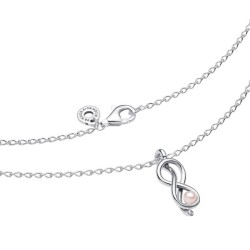 COLLAR NUDO INFINITO PERLA Y CIRCONITA