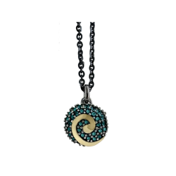 COLGANTE SPIRA EN PLATA 925 Y ORO 18KL