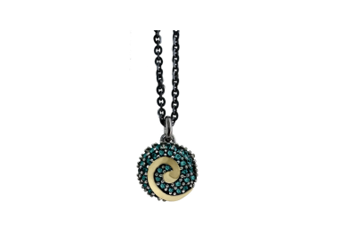 COLGANTE SPIRA EN PLATA 925 Y ORO 18KL