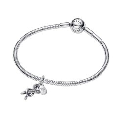 CHARM COLGANTE NUDO INFINITO Y PAVÉ