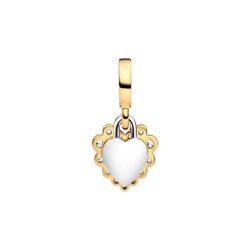 CHARM COLGANTE DOBLE CORAZÓN BRILLANTE