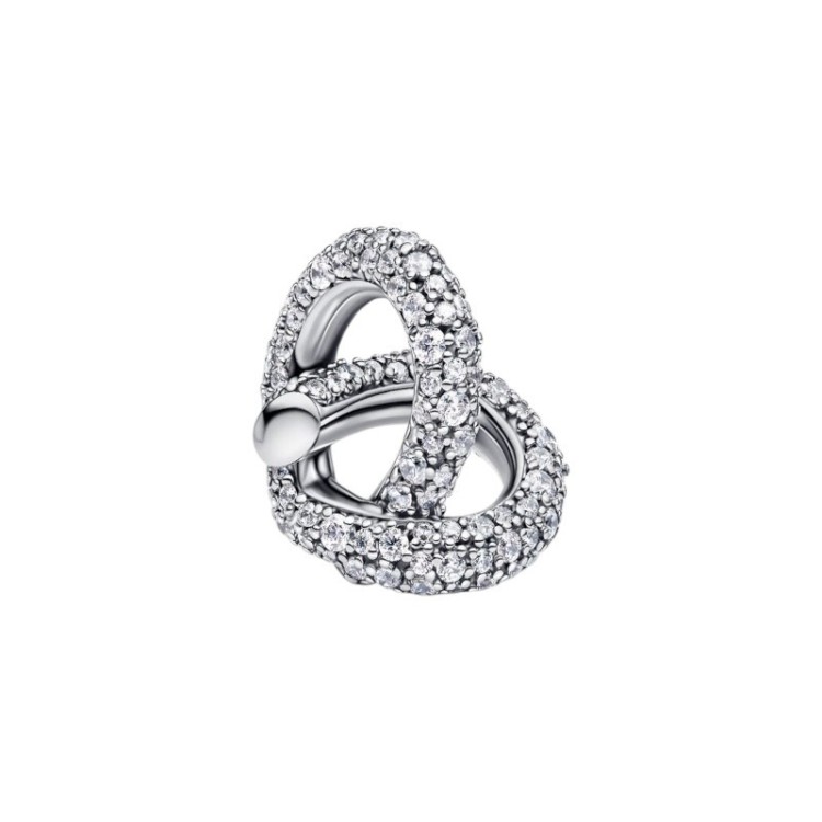 CHARM CORAZÓN NUDO INFINITO Y PAVÉ