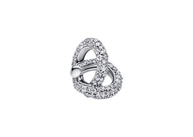 CHARM CORAZÓN NUDO INFINITO Y PAVÉ
