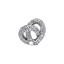 CHARM CORAZÓN NUDO INFINITO Y PAVÉ