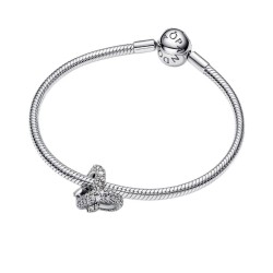 CHARM CORAZÓN NUDO INFINITO Y PAVÉ