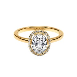 ANILLO HALO OVALADO BRILLANTE
