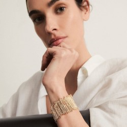 PULSERA REDOSA CHAPADO ORO 18 KL TIRAS