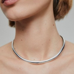 CHOKER SUAVE LISO PLATEADO