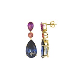 PENDIENTES PLATA CHAPADO DORADO