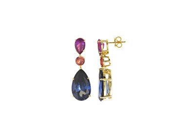 PENDIENTES PLATA CHAPADO DORADO
