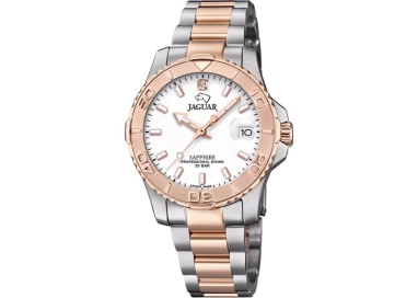 RELOJ SUIZO JAGUAR COUPLE DIVER PLATA