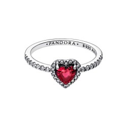 ANILLO CORAZÓN ROJO ELEVADO
