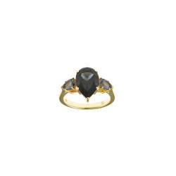 SORTIJA PLATA CHAPADO DORADO TURMALINA