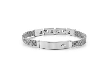 PULSERA CON PLACA ROSA DE LOS VIENTOS