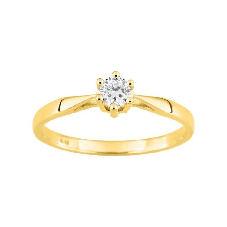 ANILLO ORO CON DIAMANTE 0.18 CT