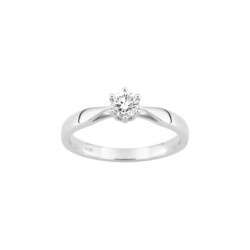 ANILLO BLANCO CON BRILLANTE 0.30 CT