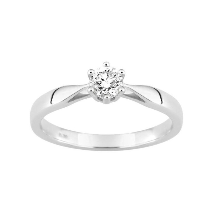 ANILLO BLANCO CON BRILLANTE 0.30 CT