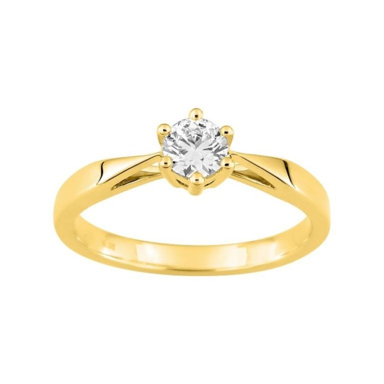 ANILLO DE ORO AMARILLO 18 KL 0.35 CT