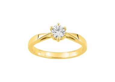 ANILLO DE ORO AMARILLO 18 KL 0.35 CT