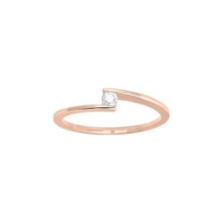ANILLO SOLITARIO CON DIAMANTE EN TENSIÓN 0.08 CT