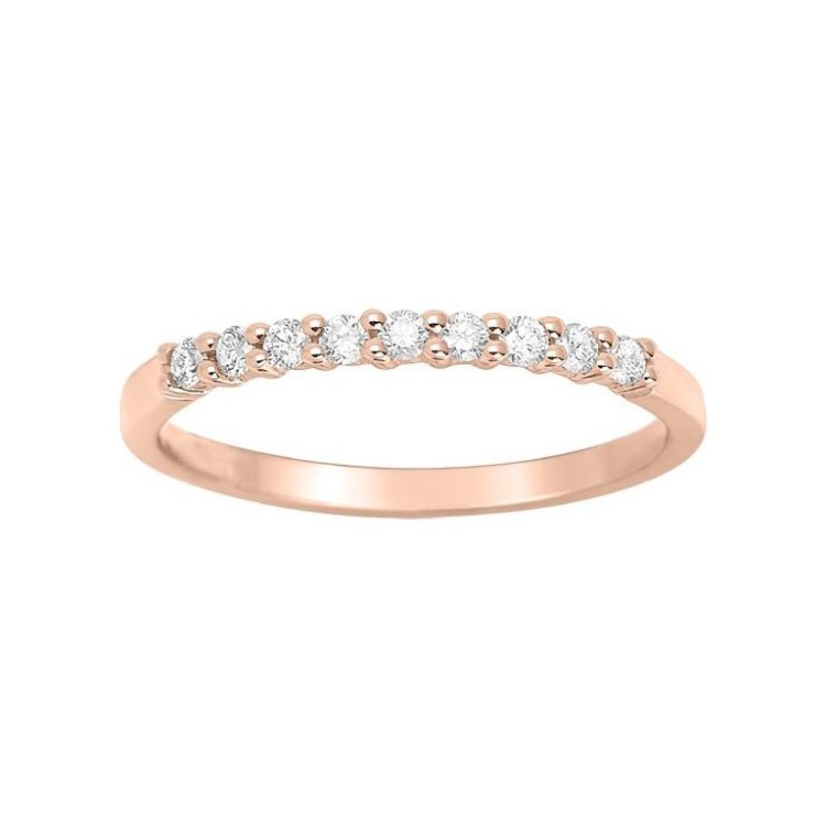ANILLO DE ORO ROSA CON DIAMANTES 0.18 CT