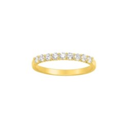 ANILLO DE COMPROMISO EN ORO CON 9 BRILLANTES 0.35 CT