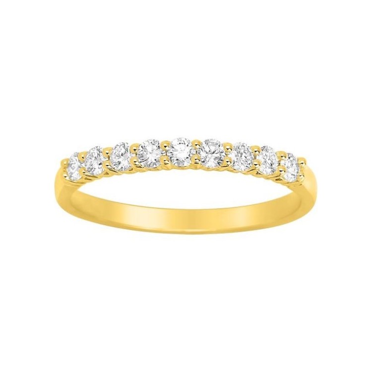 ANILLO DE COMPROMISO EN ORO CON 9 BRILLANTES 0.35 CT