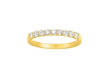 ANILLO DE COMPROMISO EN ORO CON 9 BRILLANTES 0.35 CT