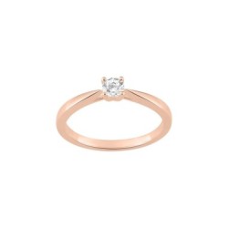 ANILLO SOLITARIO EN 4 GARRAS ORO ROSA 0.20 CT