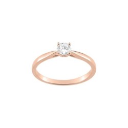 ANILLO SOLITARIO EN 4 GARRAS ORO ROSA 0.30 CT
