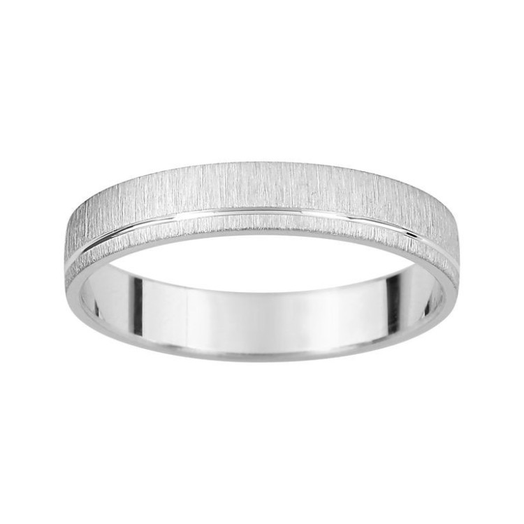 ALIANZA DE PLATA TEXTURIZADA 3,5 MM