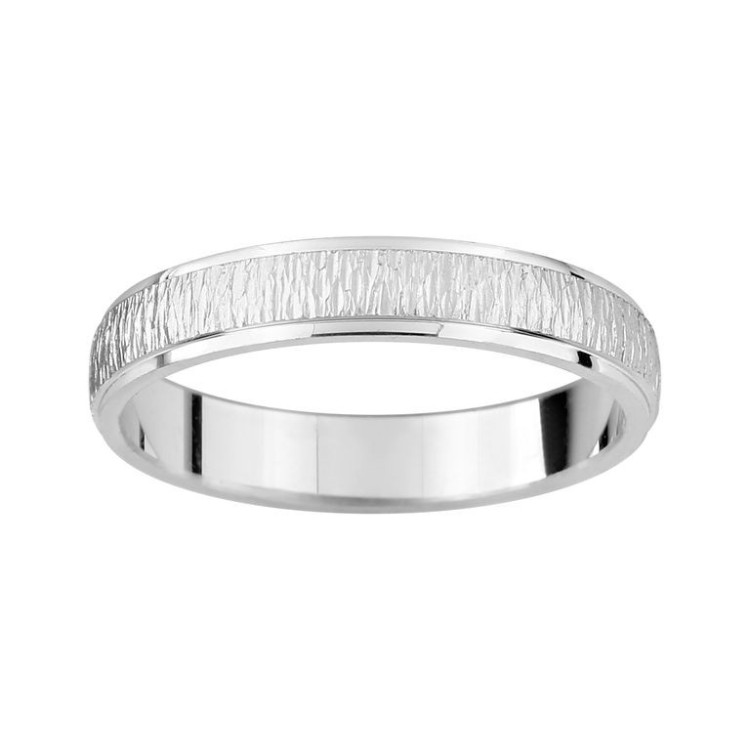 ALIANZA DE PLATA TEXTURIZADA 3,5 MM