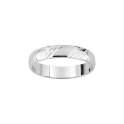 ALIANZA DE PLATA LABRADA CONFORT 3.8 MM