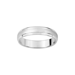 ALIANZA DE PLATA MATE BRILLO 4 MM