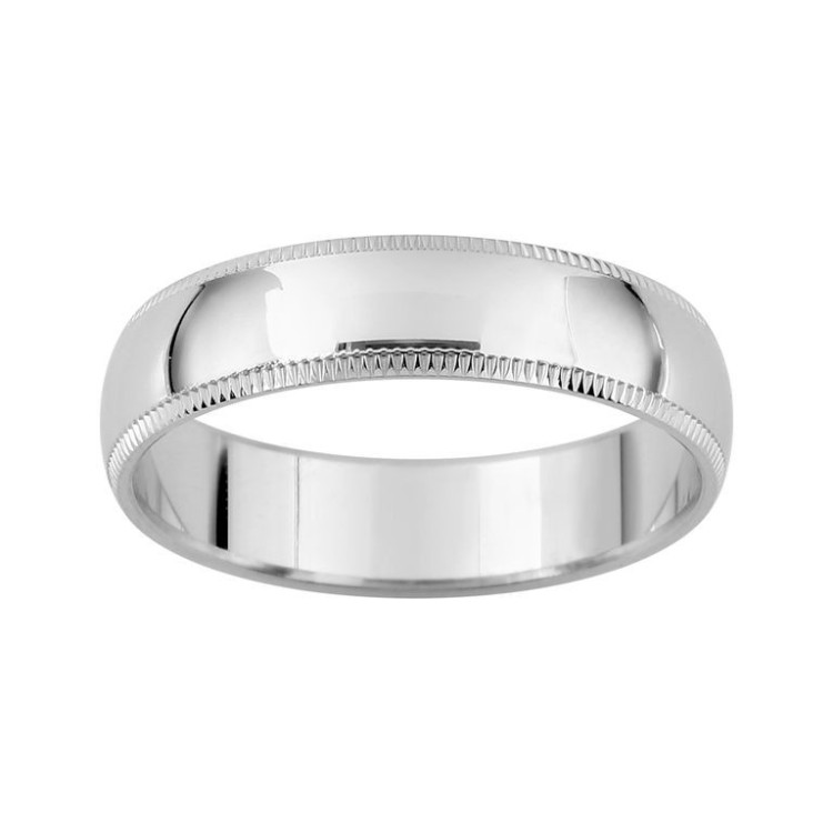 ALIANZA DE BODA BRILLO Y CANTOS LABRADOS 4,5 MM