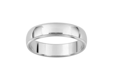 ALIANZA DE BODA BRILLO Y CANTOS LABRADOS 4,5 MM