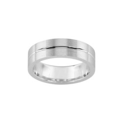 ALIANZA DE PLATA CONFORT 6 MM