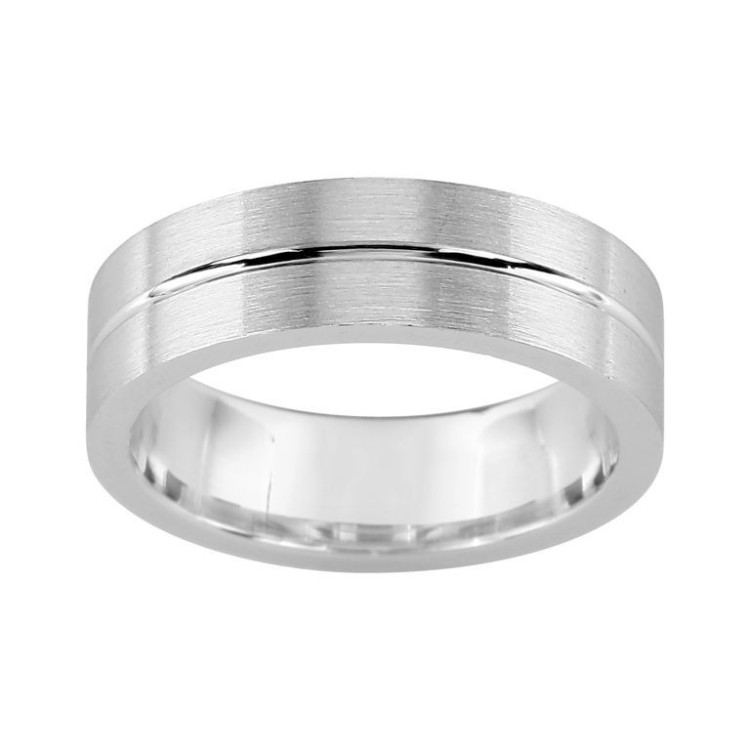 ALIANZA DE PLATA CONFORT 6 MM