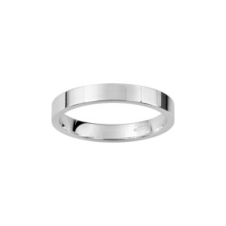 ALIANZA DE PLATA PLANA CONFORT 3 MM