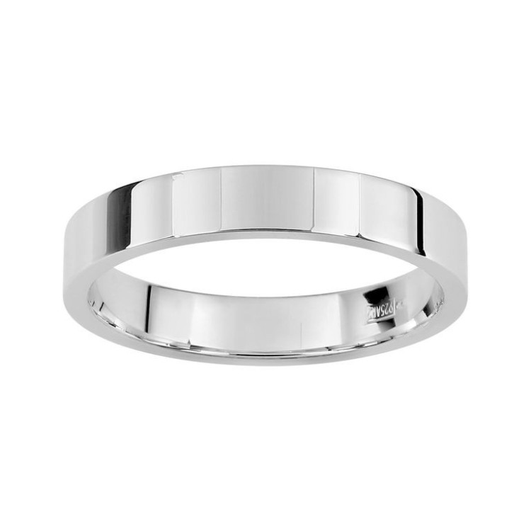 ALIANZA DE PLATA PLANA CONFORT DE 3,5 MM