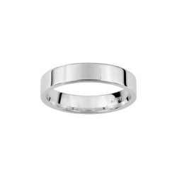 ALIANZA DE PLATA PLANA CONFORT 4 MM
