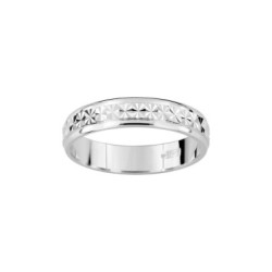 ALIANZA DE BODA FACETADA EFECTO DIAMANTADO 4 MM