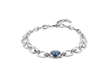 COLLAR BAÑADO EN PLATA DE LEY Y CRISTAL